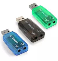 Tarjeta De Sonido Usb 5.1. Audifonos Y Microfono 3.5mm 