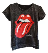 Remera Rolling Stones Lengua Roja - Convoys Rock Mujer 
