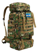 Mochila Camping Tactica Militar Viaje Mochilero Trekking Color Camuflaje