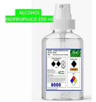 Alcohol Isopropílico 250 Ml Con Spray 100% Puro 