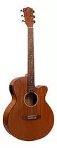 Guitarra Electroacustica Bamboo Mahogany 40 Con Funda Acolchada