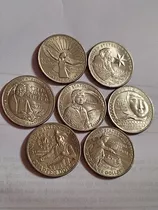 Nc#161 - 7 Moedas Quarter Dollar Comemorativas - Eua