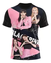 Camisa Camiseta Full 3d + Bandana Black Pink Banda Music Md2