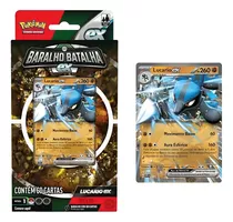 60 Cartas Pokémon Baralho De Batalha Lucario Ex 32657 Copag