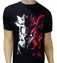 Remera Naruto Y Zorro Kurama Excelente Calidad