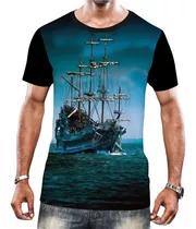 Camisa Camiseta Navio Pirata Alto Mar Veleiro Caravela Hd 6