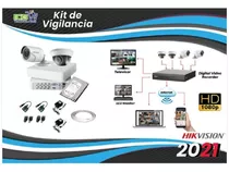 Kit Completo De Seguridad Hikvision 2 Cámaras Hd 1080p 1tb 