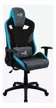 Silla Gamer Aerocool Count Reclinable Steel Blue Azul Color Azul