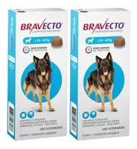 Combo 2 Bravectos Antipulgas/carrapatos Para Cães 20 A 40kg