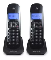Teléfono Inalámbrico Motorola Duo M700-2 Negro Pack X 2 