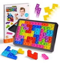 Juego Puzzle Pop It Rompecabezas 27 Piezas Antiestrés Niños Color Multicolor