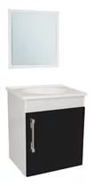 Kit Mueble Con Puerta Para Baño + Espejo +  Bacha - Fit