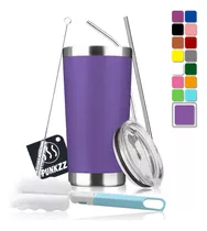 Vaso Térmico Portátil De Acero Inoxidable 20oz Con Calor/frí Color Morado