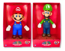 Kit 2 Bonecos Grandes Super Mario Bros + Luigi Amigos Juntos