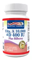 Vitamina A 10000 Iu D 400 Iu Plus Bilberry Healthy America