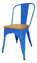 Silla Tolix Madera Plus - Desillas Estructura De La Silla Tono Azul Claro