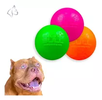 Kit Bolinha Pet Resistente Para Cachorro Grande Rottweiler Cor Rosa | Laranja | Verde