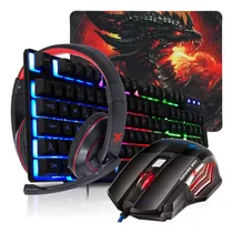 Headset Teclado Mouse Completo Periféricos Gamer Led Promo