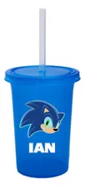 30 Vasos Con Popote  Sonic Fiesta Cumpleaños Recuerdos