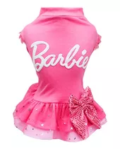 Roupinha Pet Vestido Para Cachorro - Barbie Pink 3d