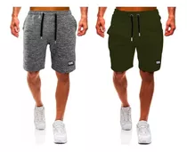 Pack X 2 Short Bermuda Deportiva Para Hombre, Tipo Jogging.