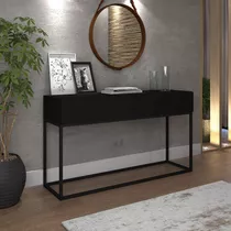 Aparador Estilo Industrial Eros Com 2 Gavetas Preto