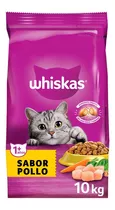 Alimento Whiskas 1+ Whiskas Gatos  Para Gato Adulto Sabor Pollo En Bolsa De 10 kg