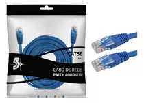 Cabo De Rede 30m Cat5e Azul Para Internet Com Conector Rj45