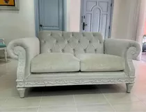 Muebles Con Tapizado En Tela Blanca