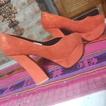 Zapatos Stilettos 39 Luciano Marra Taco Plataforma Poco Uso 