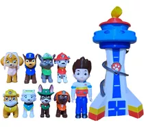 Paw Patrol 9 Personajes + Torre 