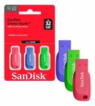 Triple Pack Pendrive Sandisk Usb 32gb Cruzer Blade 150mb/s