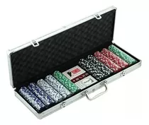 Maleta Poker Profissional Kit Completo 500 Fichas Numeradas