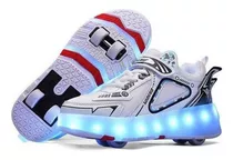 Zapatillas De Cuatro Ruedas Con Luz Led Para Niños