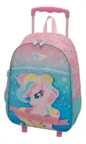 Mochila Pacific Pack Me Superstar Unicórnio Com Rodinhas Cor Rosa