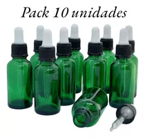 Frasco Gotario Color Verde , 30ml, Pack 10 Unidades