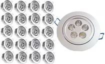 X20 Focos Embutidos Led 5watt Luz Fria Foco Ampolleta