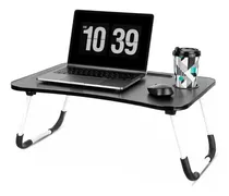 Mesa Portátil Dobrável Multiuso Laptop Tablet Sofá Café Cama Cor Preto Com Cinza