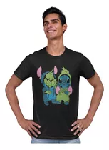 Polera Grinch Y Lilo Stitch Navidad H