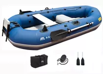 Bote Inflable  Aquamarina Con Soporte De Motor Combustion