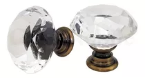 8 X Puxador Cristal K9 Diamante 30mm Gaveta Porta Móveis