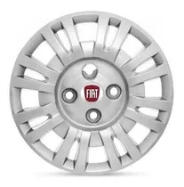 Juego 4 Tazas Rodado 13 Fiat Uno Y Fiorino Fire Logo Rojo