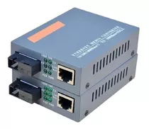 Par De Conversor Fibra Gigabit 20km Transceiver Htb-gs-03