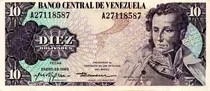 Billete 10 Bolívares 29 Enero 1980 Serial A8 Conmemorativo