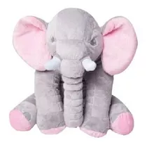 Almofada Elefante Pelúcia 60cm Travesseiro Bebê Antialérgico