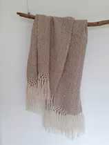 Pashmina De Llama Tejida En Telar Motivo Ojo De Perdiz