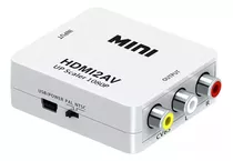 Adaptador Convertidor Hdmi Rca A Av Video Tv Box Vhs X1 Blan