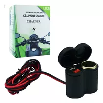 Cargador Usb Y Encendedor De Cigarros, Para Moto 12v