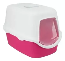 Bandeja Sanitaria Litera Cerrada Para Gato Premium 56x40x40 Color Rosa