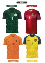 Arte Vetor Camisa Seleções Copa 2022- 32 Artes Não Oficiais.